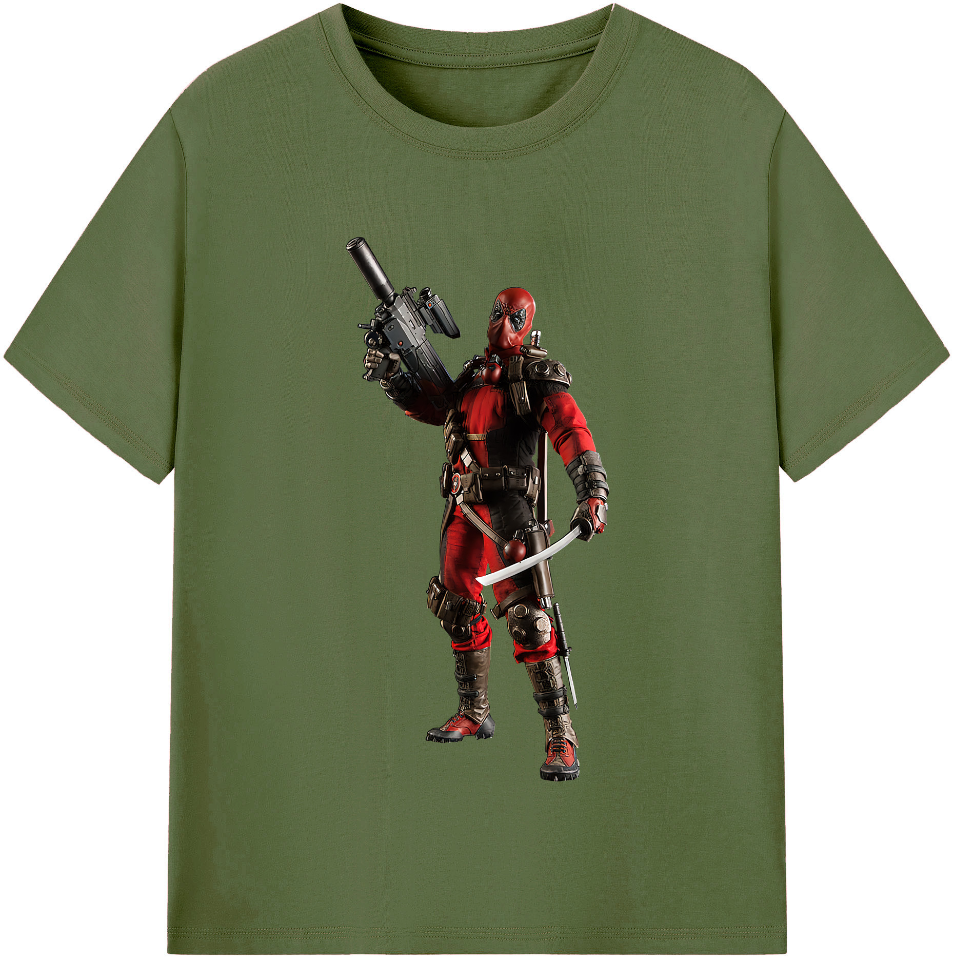 （画像用） Deadpool デッドプール 綿100％半袖Tシャツ（フロントプリント）